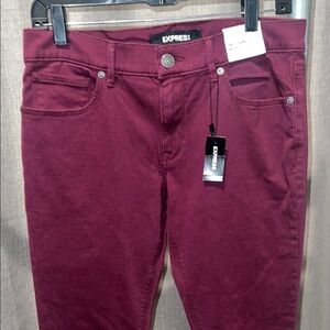 Express Women's Burgundy Jeans